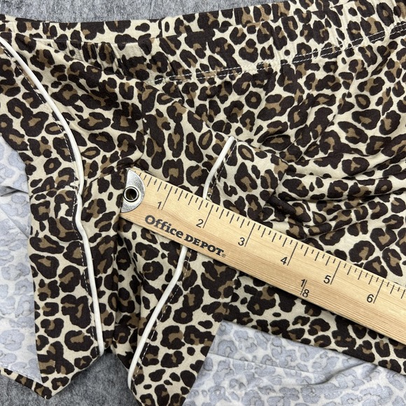 Nordstrom Pajama Set Womens S Beige Leopard Spots Tencel Modal Shorts Relaxed - Picture 15 of 16